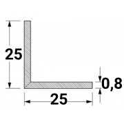 алюминиевый уголок 25х25х0,8 - АН алюминиевый уголок 25х25х0,8 - АН